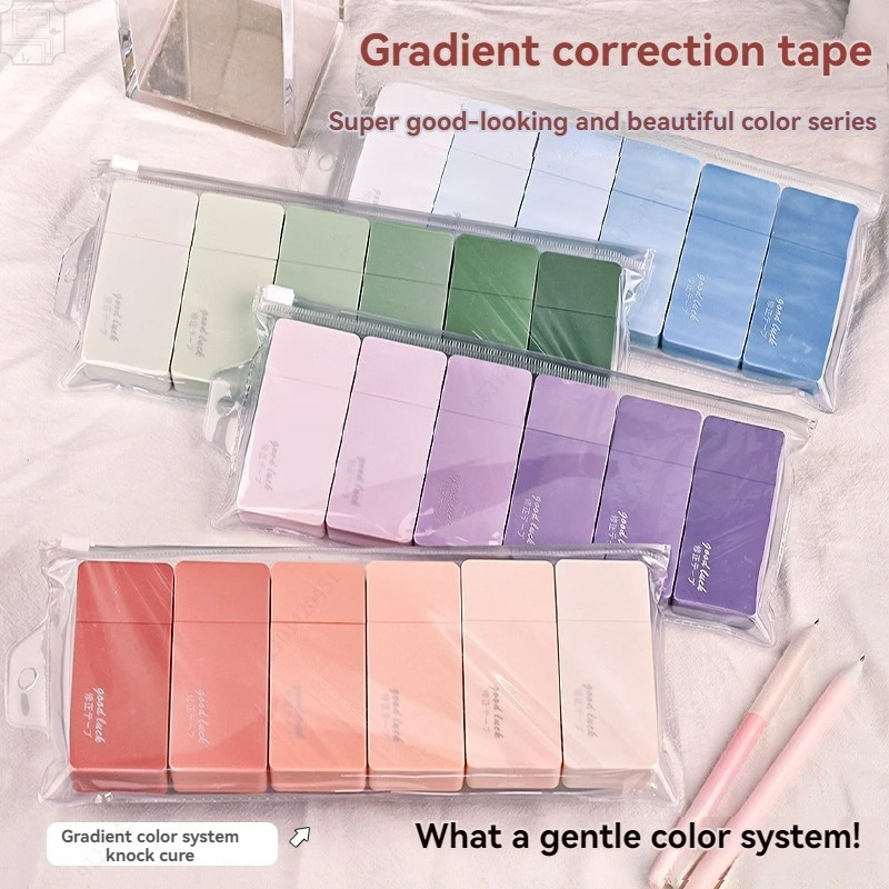 6Pcs Cute Macaron Correction T - Correction Tape Roller 评论和价格